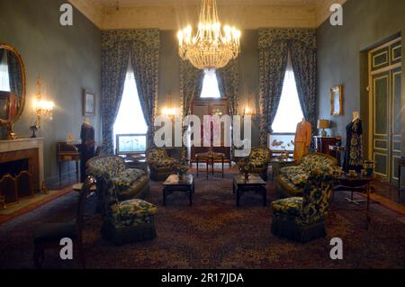 Iran, Teheran:   Shah Reza Pahlevi's Summer Residence (Sa`d Abad Museum) in the cooler northern city outskirts.  The sitting room. Stock Photo